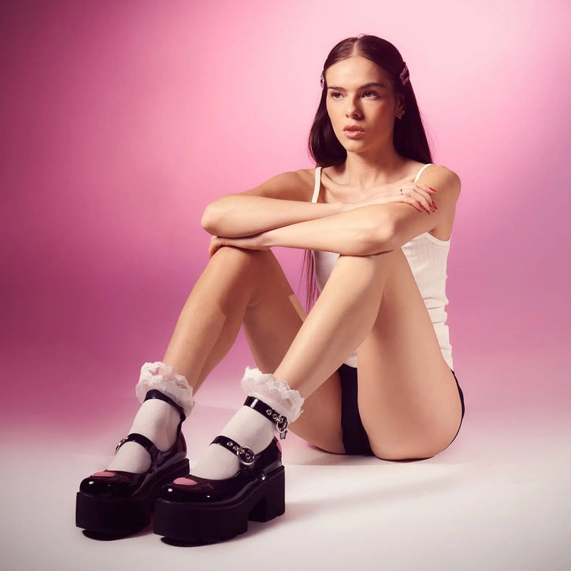 Rosey Love Chunky Mary Jane Shoes lamodawebsite