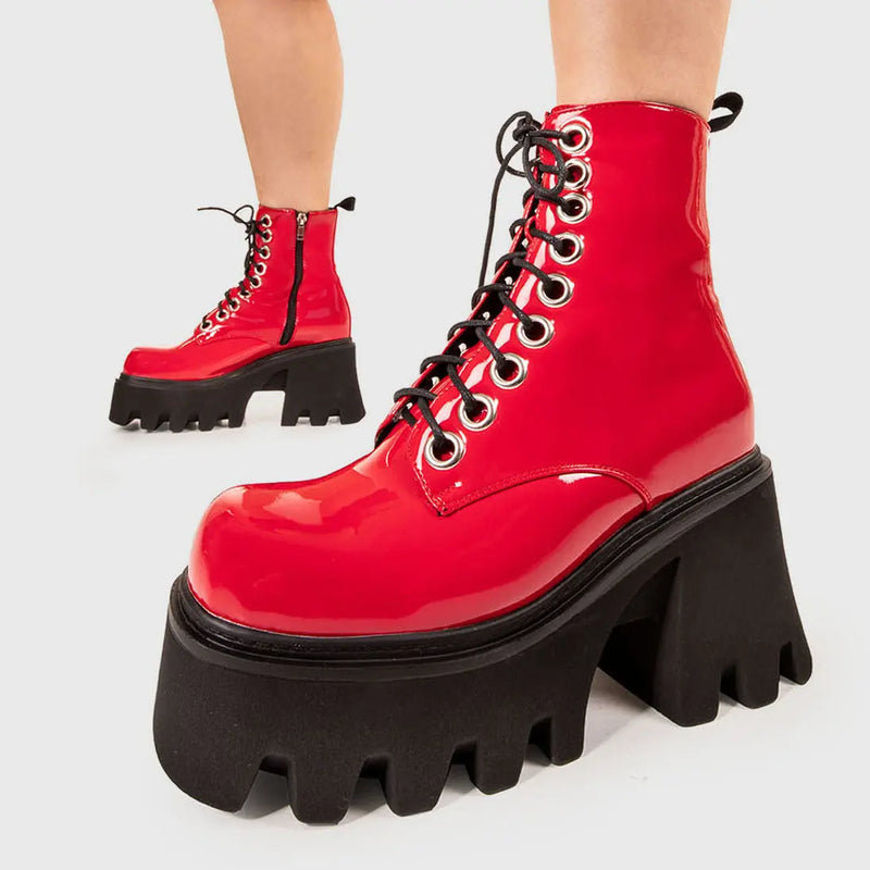 Run To You Chunky Platform Ankle Boots lamodawebsite
