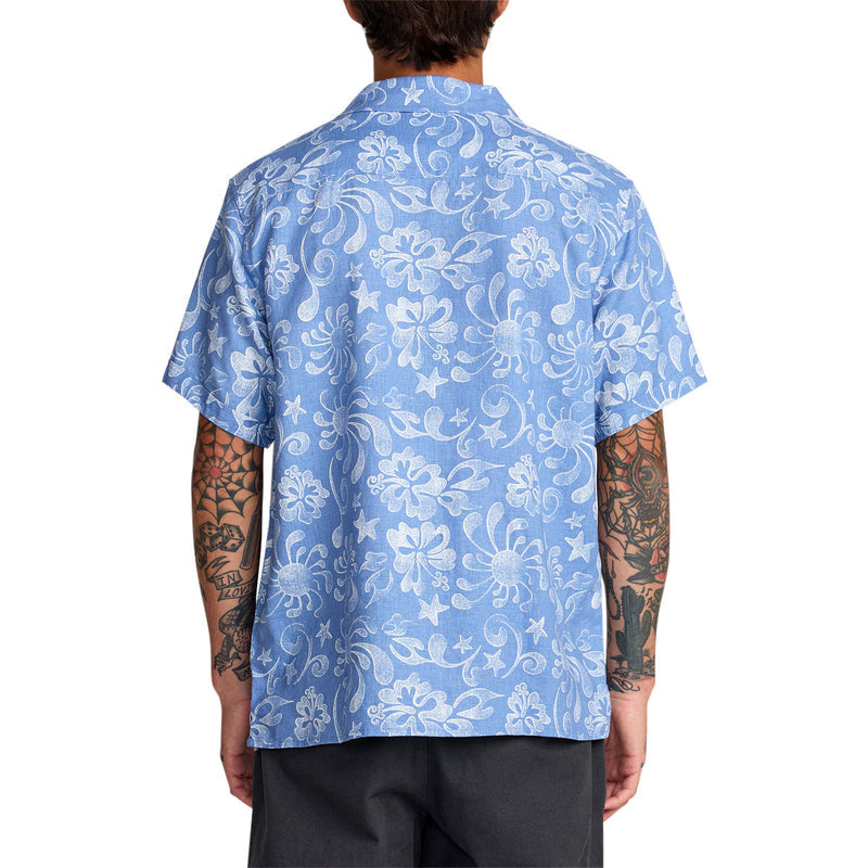 RVCA Alvarez Aloha Shirt - Light Blue