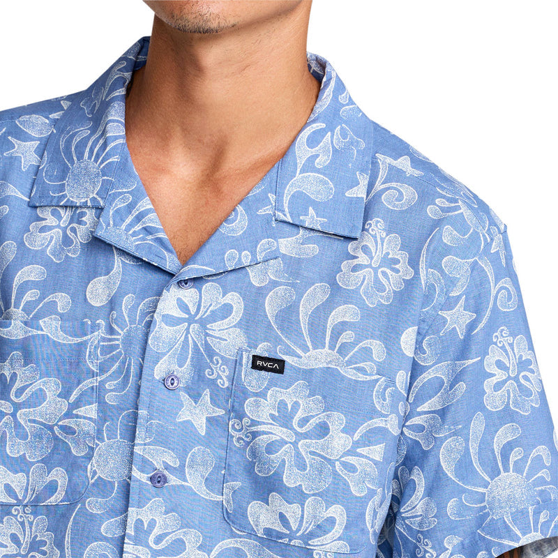 RVCA Alvarez Aloha Shirt - Light Blue