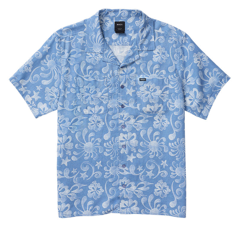 RVCA Alvarez Aloha Shirt - Light Blue