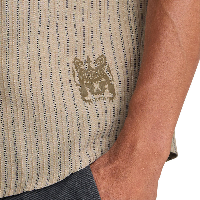 RVCA Archive Stripe Shirt - Light Khaki