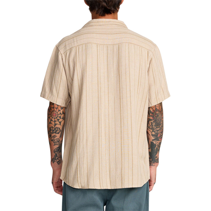 RVCA Exotica Stripe Shirt - Light Khaki