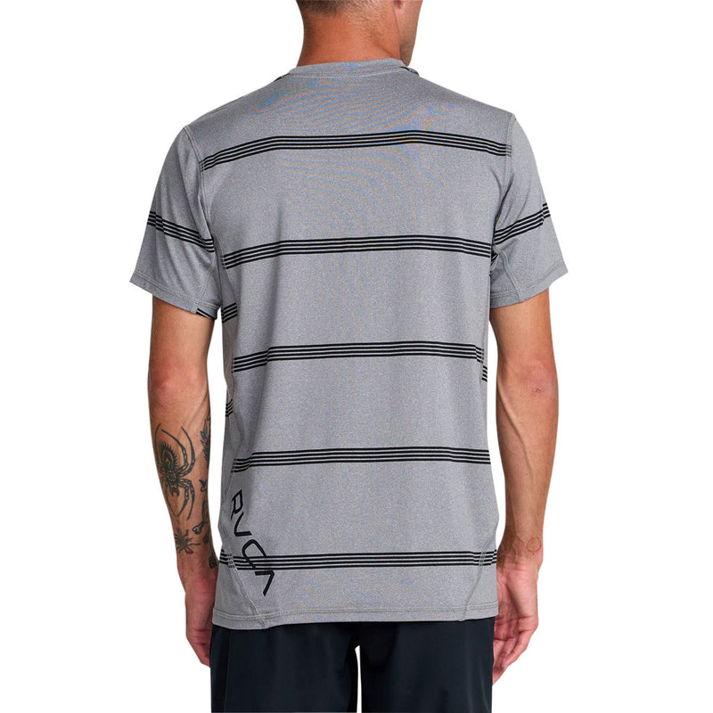 RVCA Sport Vent Stripe Shirt - Heather Grey