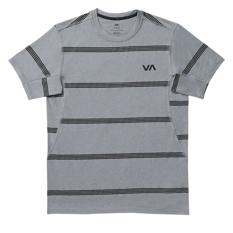 RVCA Sport Vent Stripe Shirt - Heather Grey