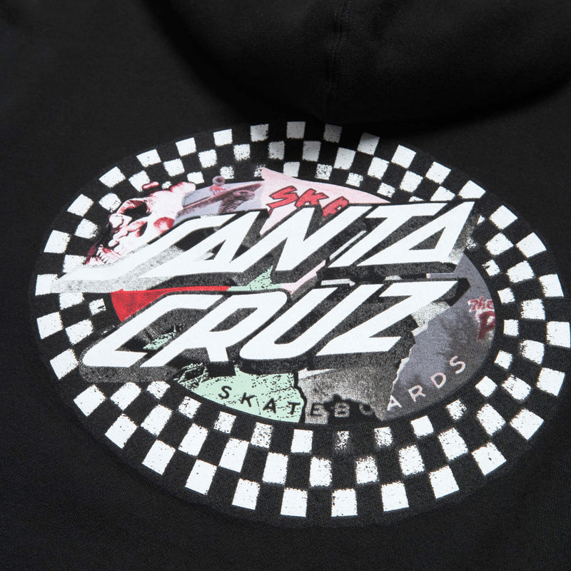 Santa Cruz Collage Oval Dot Hoodie - Black