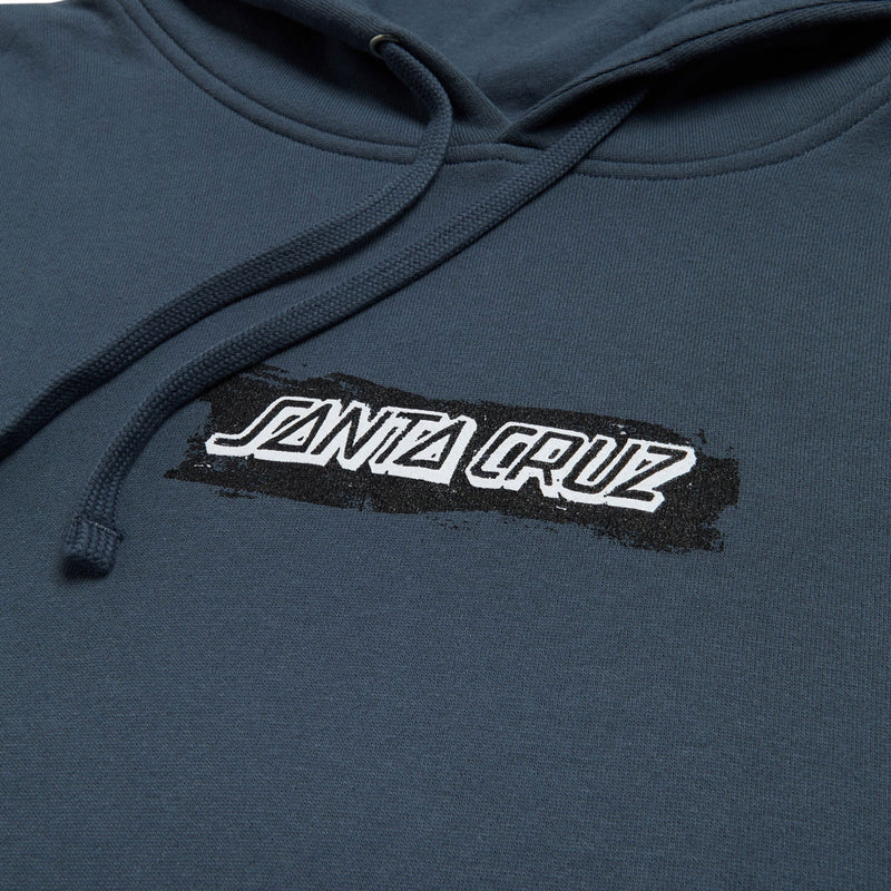 Santa Cruz Cut Strip Front Hoodie - Storm Blue