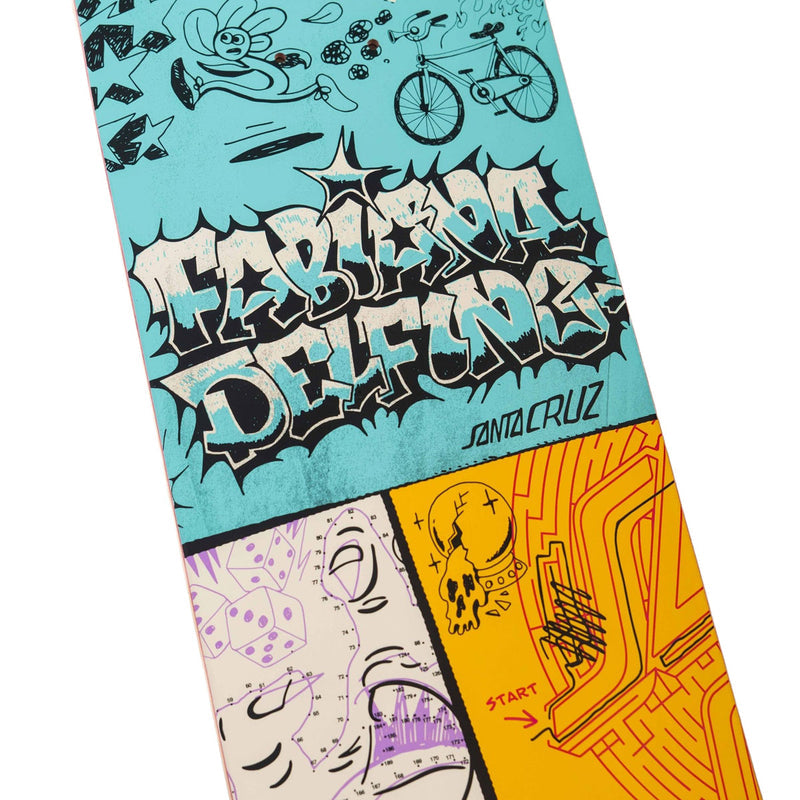 Santa Cruz Delfino Scribble FeelBase Pro Skateboard Deck - 8.25"