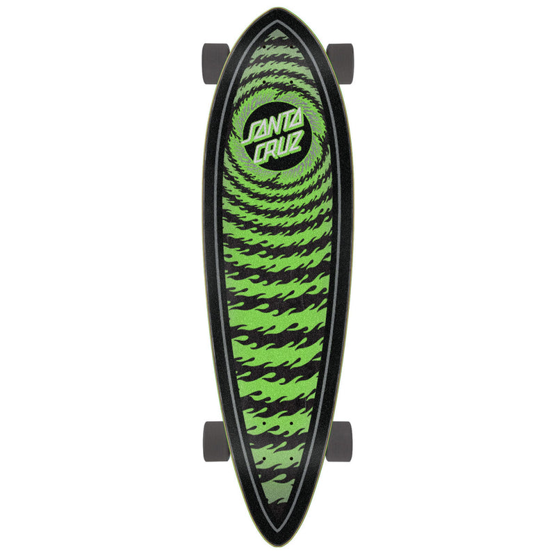 Santa Cruz Flame Ringed Dot 33" Pintail Pre-Built Longboard Complete