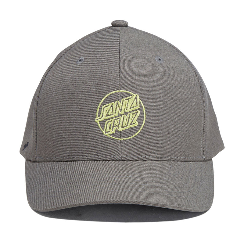 Santa Cruz Opus Dot Snapback Hat - Grey/Yellow
