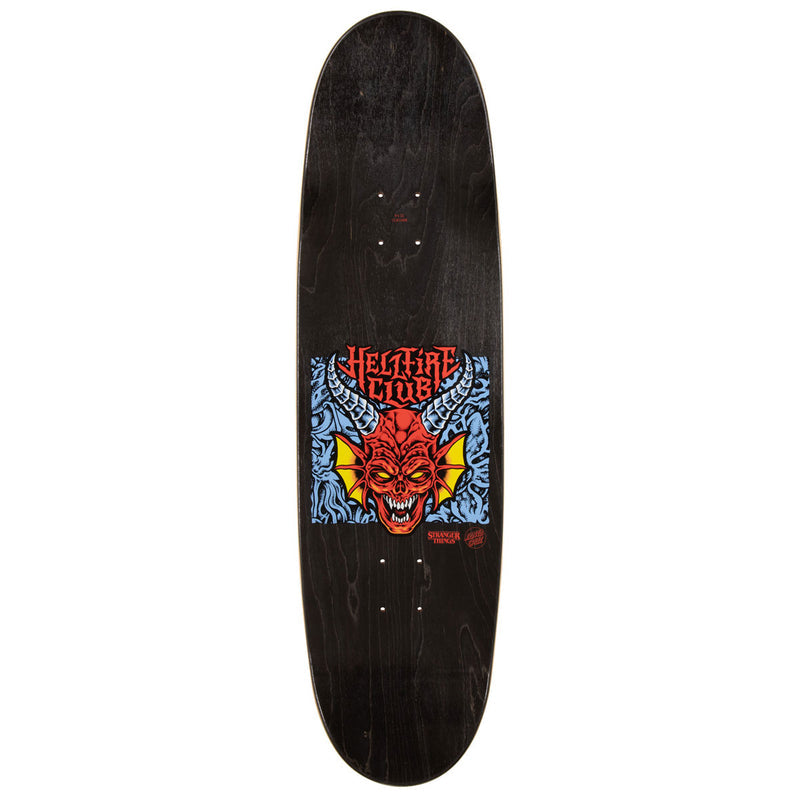 Santa Cruz x Stranger Things Hellfire Club Flames Skateboard Deck - Glow In The Dark - 9.00"