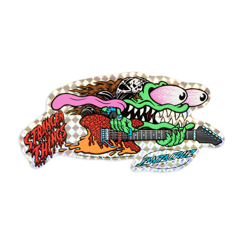 Santa Cruz x Stranger Things Meek Slasher Eddie Reveal Skateboard Complete - Glow In The Dark - 10.10"