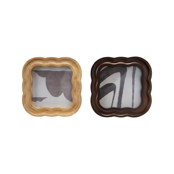 Scalloped Photo Frame, Natural & Espresso, 2 Colors
