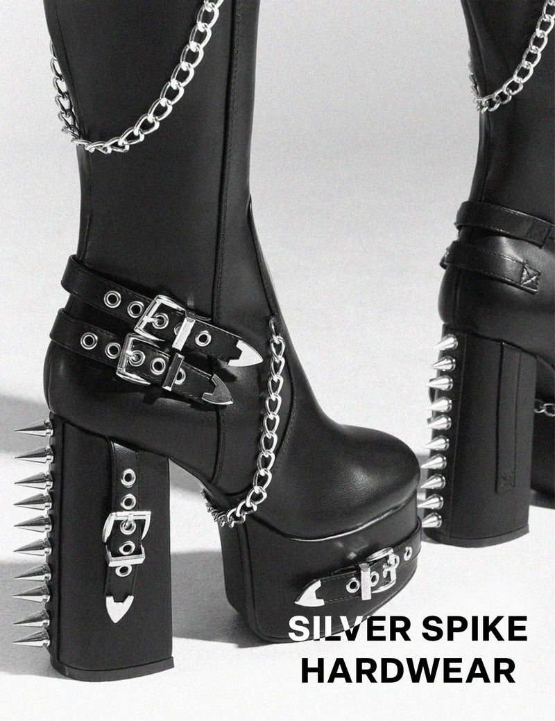 Scream Platform Thigh High Boots lamodawebsite