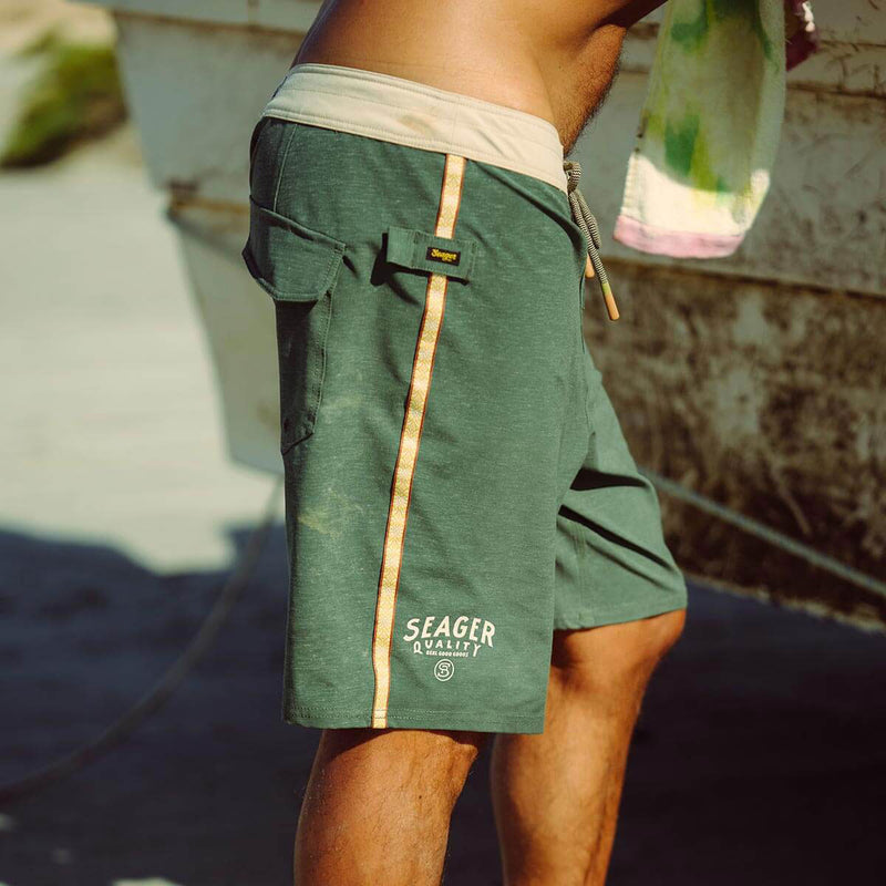 Seager Azteca Boardshorts - Spruce Green