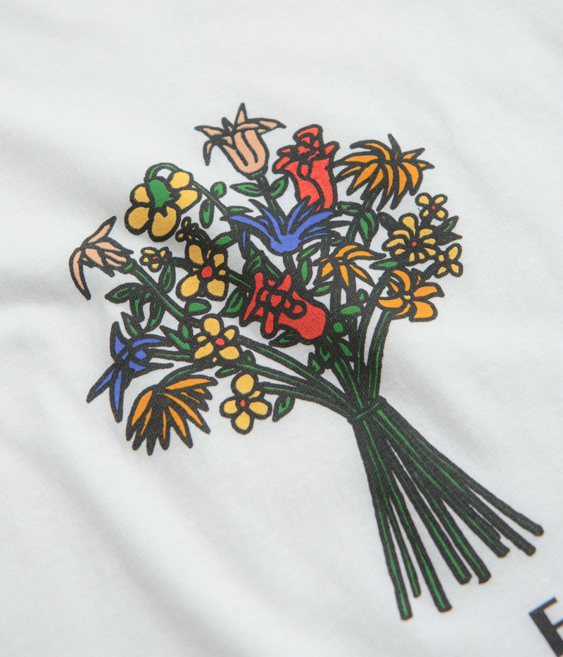 Skateboard Cafe Bouquet T-Shirt in White and White