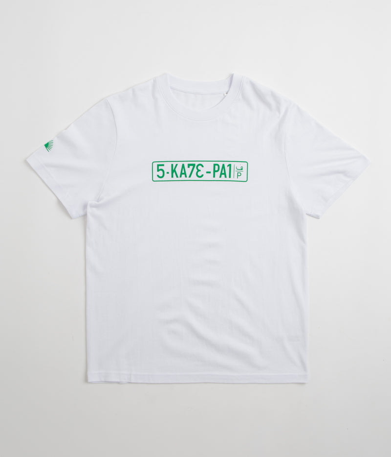 SkatePal License Plate T-Shirt in White