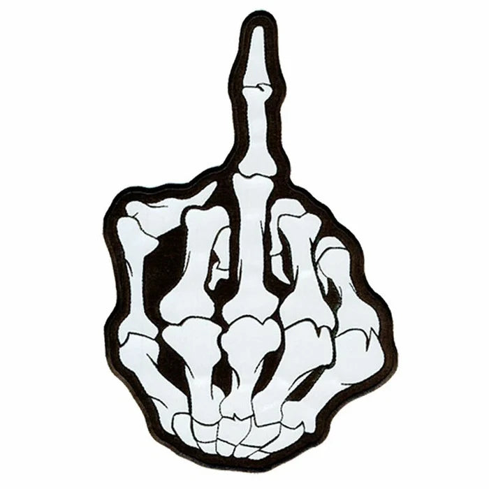 Skeleton Middle Finger Reflective Patch