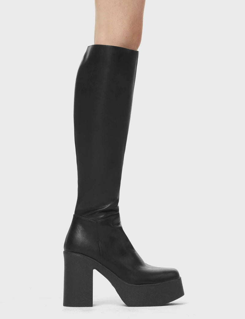 Slick Nicks Platform Knee High Boots lamodawebsite