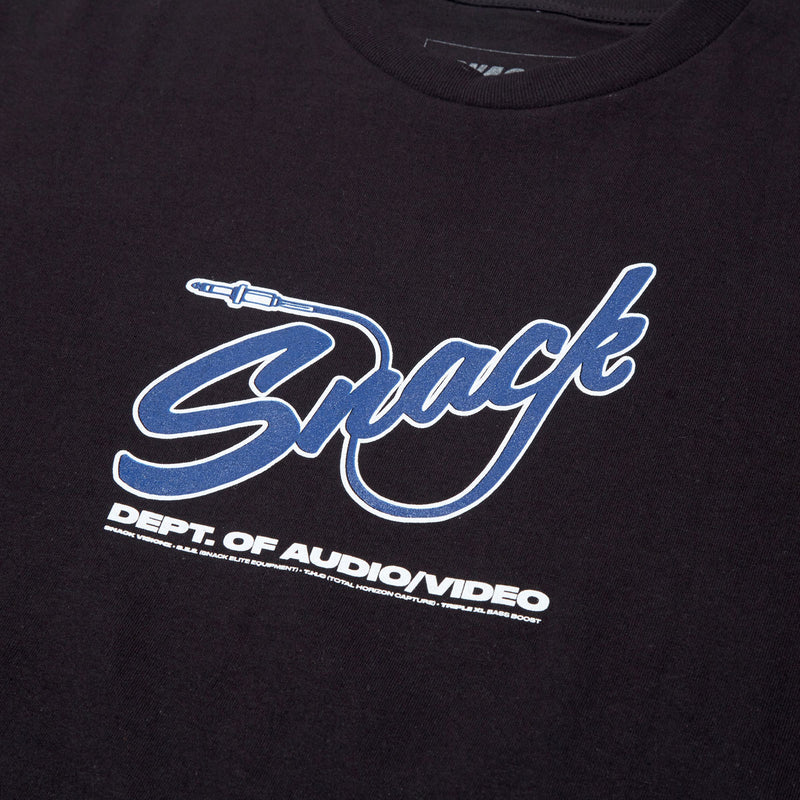 Snack Mic Check T-Shirt - Black