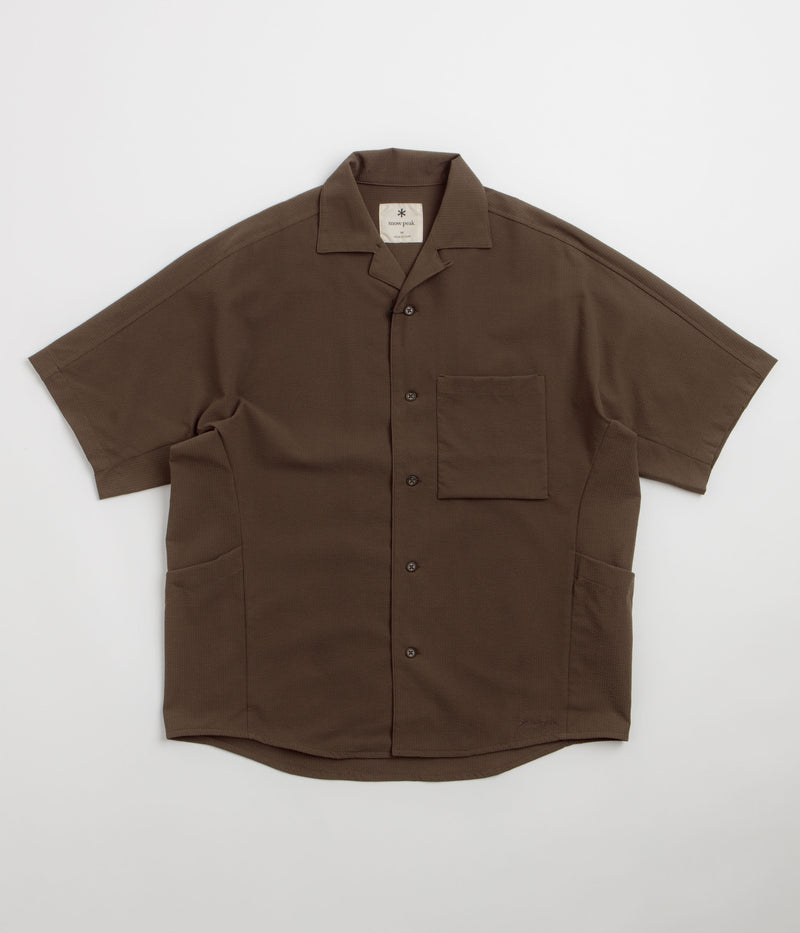 Snow Peak Airo Short Sleeve Shirt in Brown