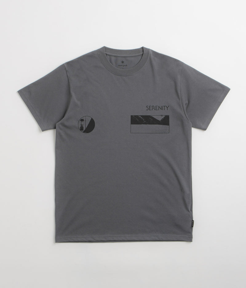 Snow Peak CF Landscape T-Shirt in Charcoal
