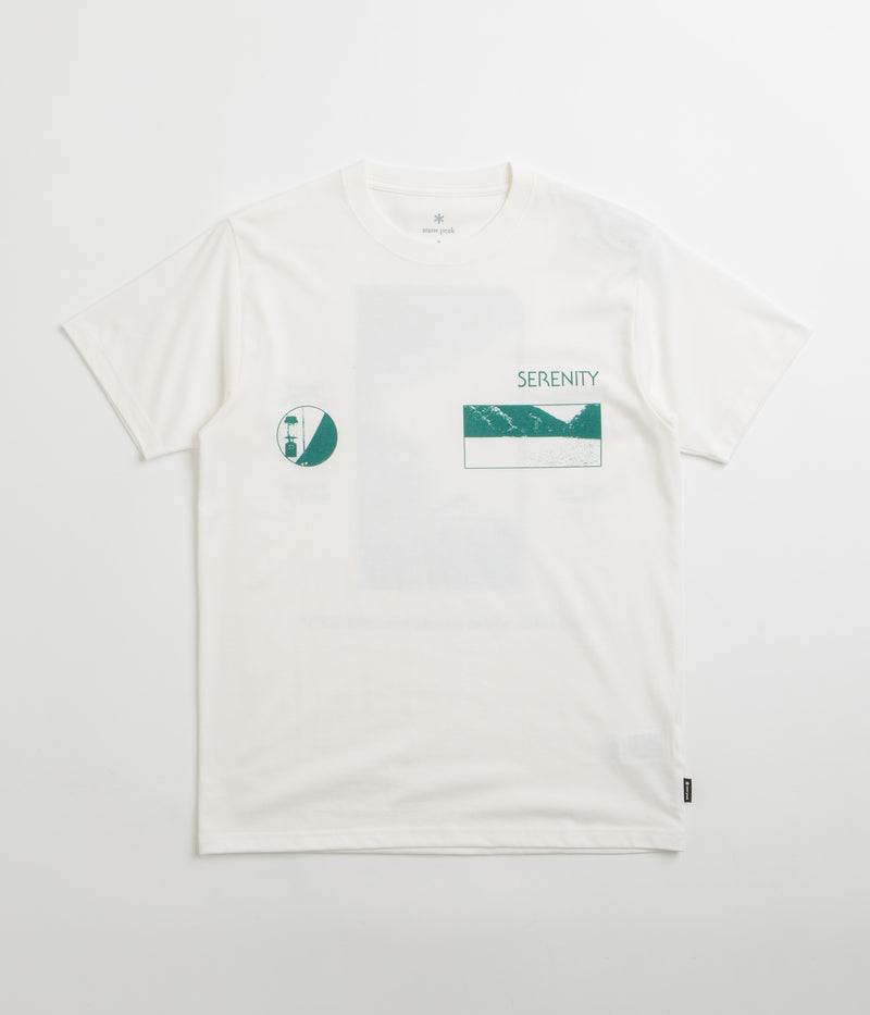 Snow Peak CF Landscape T-Shirt in Off White