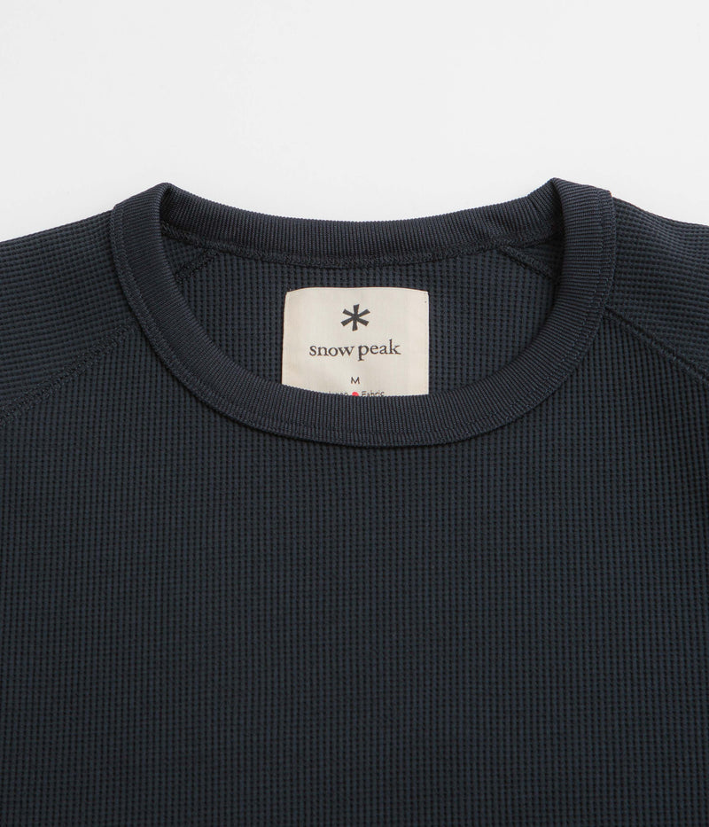Snow Peak Dry Waffle T-Shirt in Dark Navy