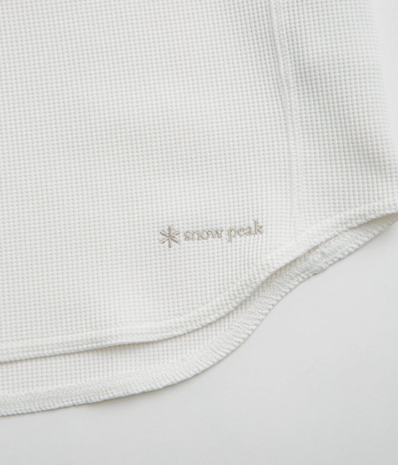 Snow Peak Dry Waffle T-Shirt in Off White