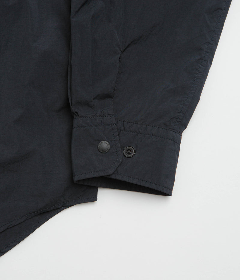 Snow Peak Garment Dyed Convertible Shirt in Black