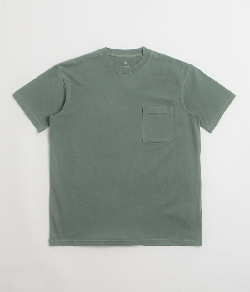 Snow Peak Garment Dyed T-Shirt in Dark Green