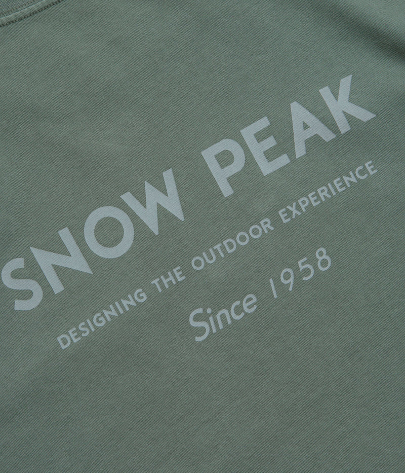 Snow Peak Garment Dyed T-Shirt in Dark Green