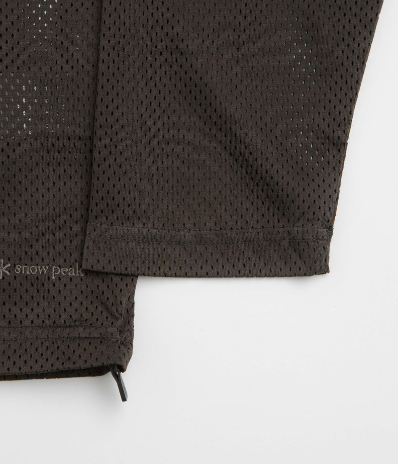 Snow Peak Insect Shield Mesh Long Sleeve T-Shirt in Black