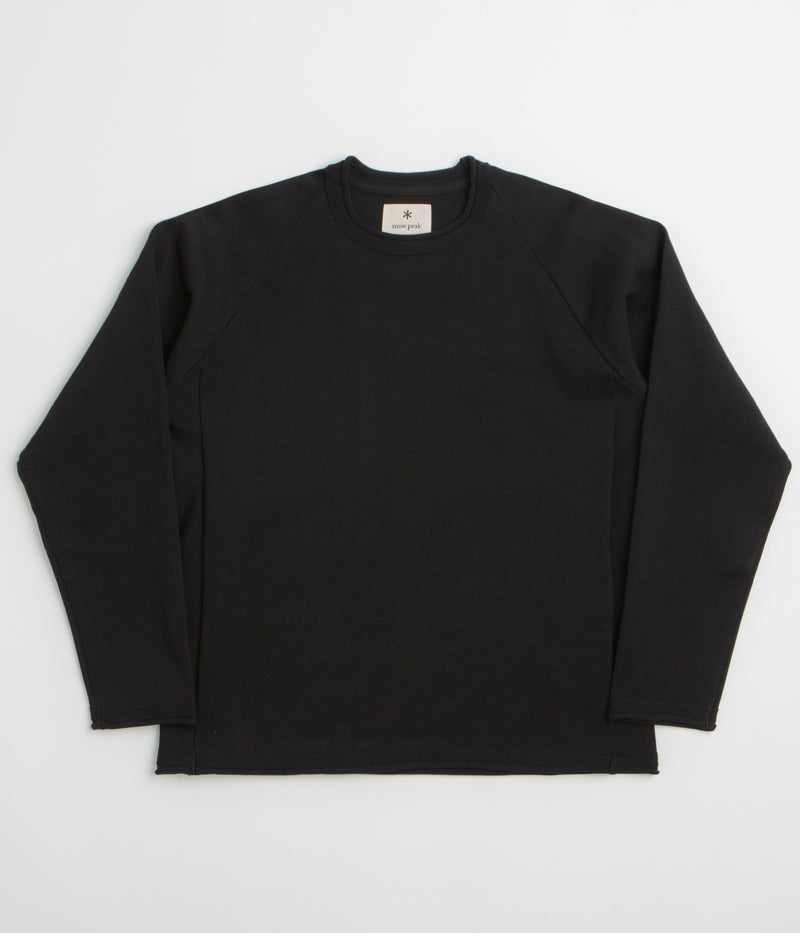 Snow Peak Knit Pullover Sweatshirt in Black