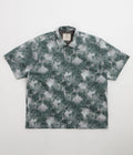 Snow Peak Patterned Mori Short Sleeve Shirt in Green
