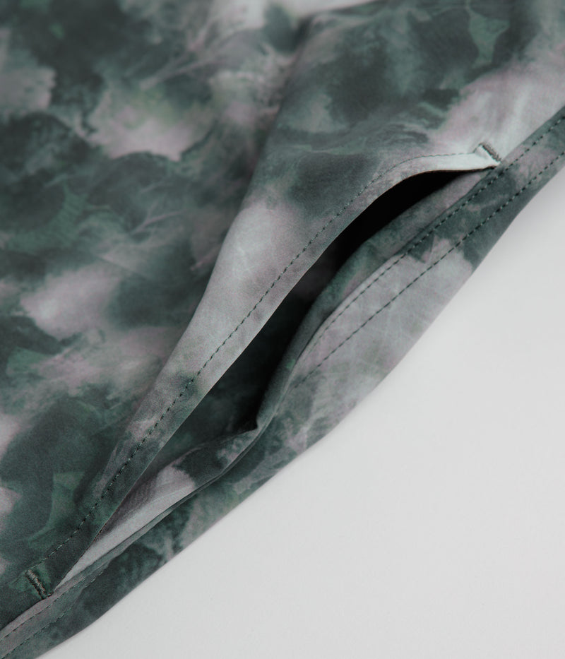 Snow Peak Patterned Mori Short Sleeve Shirt in Green