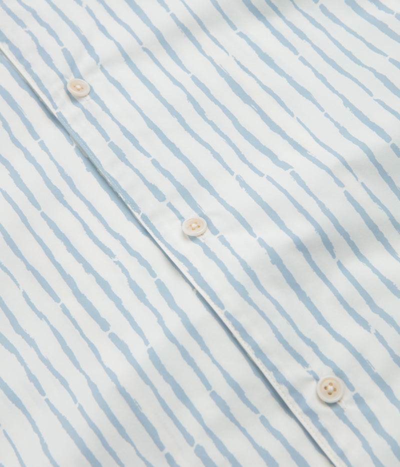 Snow Peak Patterned Take Short Sleeve Shirt in Light Grey