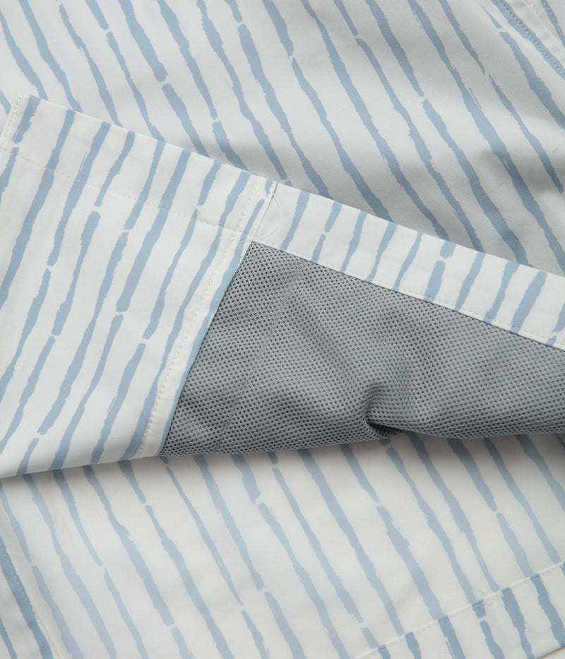 Snow Peak Patterned Take Short Sleeve Shirt in Light Grey