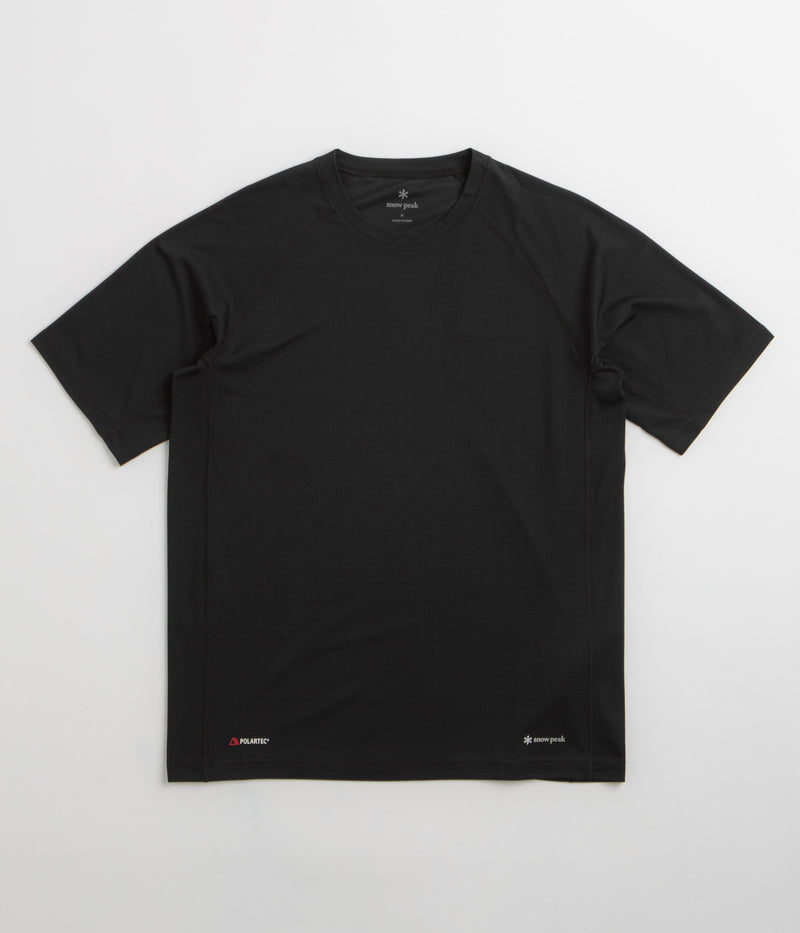 Snow Peak Polartec Power Dry T-Shirt in Black