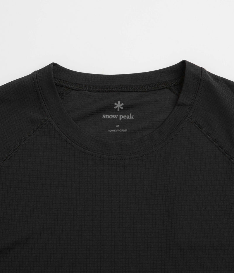 Snow Peak Polartec Power Dry T-Shirt in Black