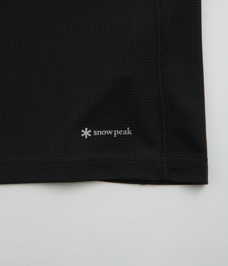 Snow Peak Polartec Power Dry T-Shirt in Black