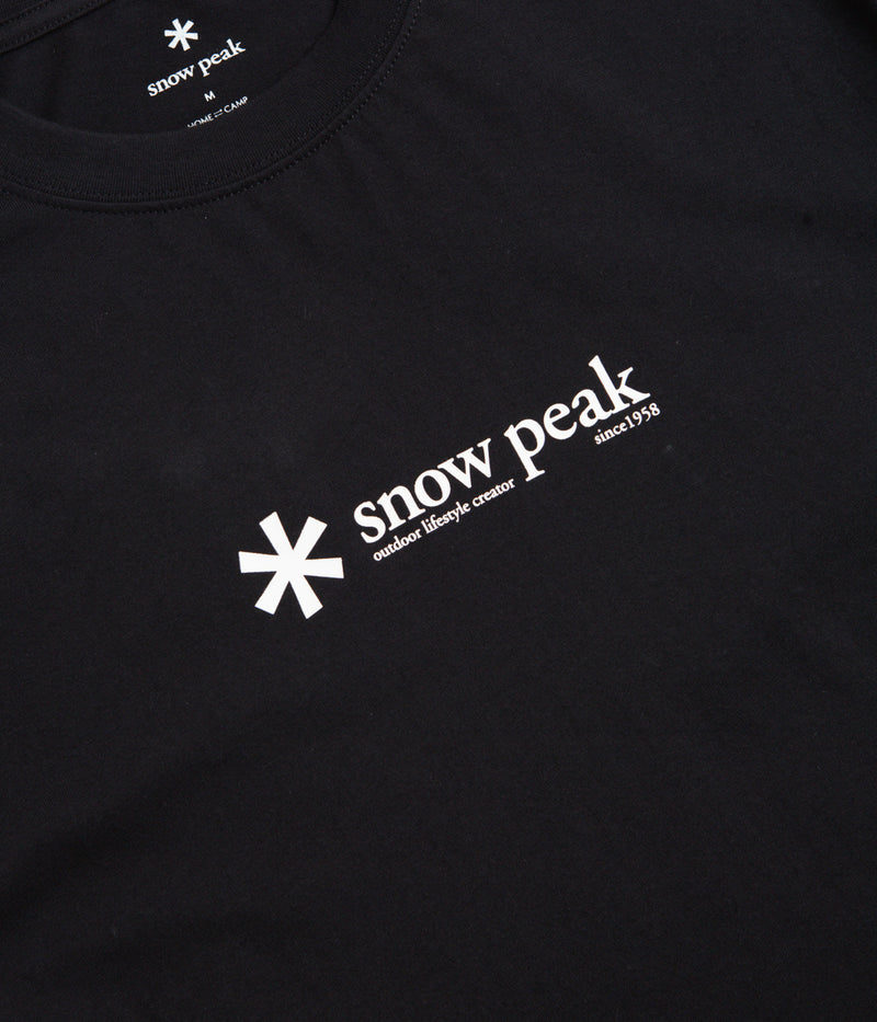 Snow Peak Soft Cotton Logo T-Shirt in Black
