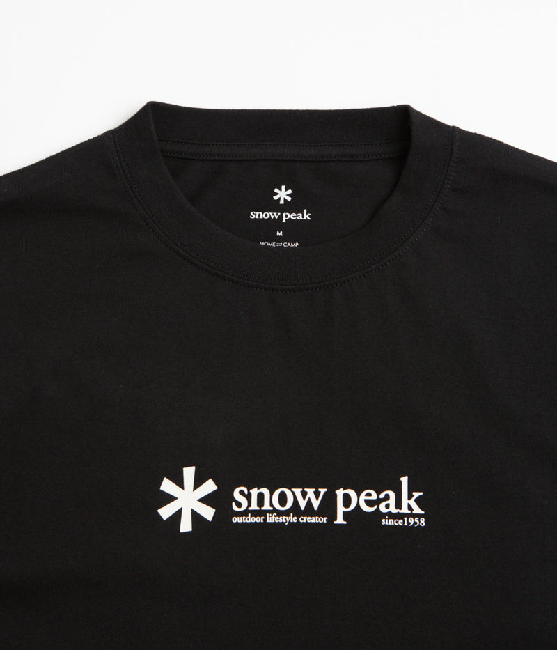 Snow Peak Soft Cotton Logo T-Shirt in Black