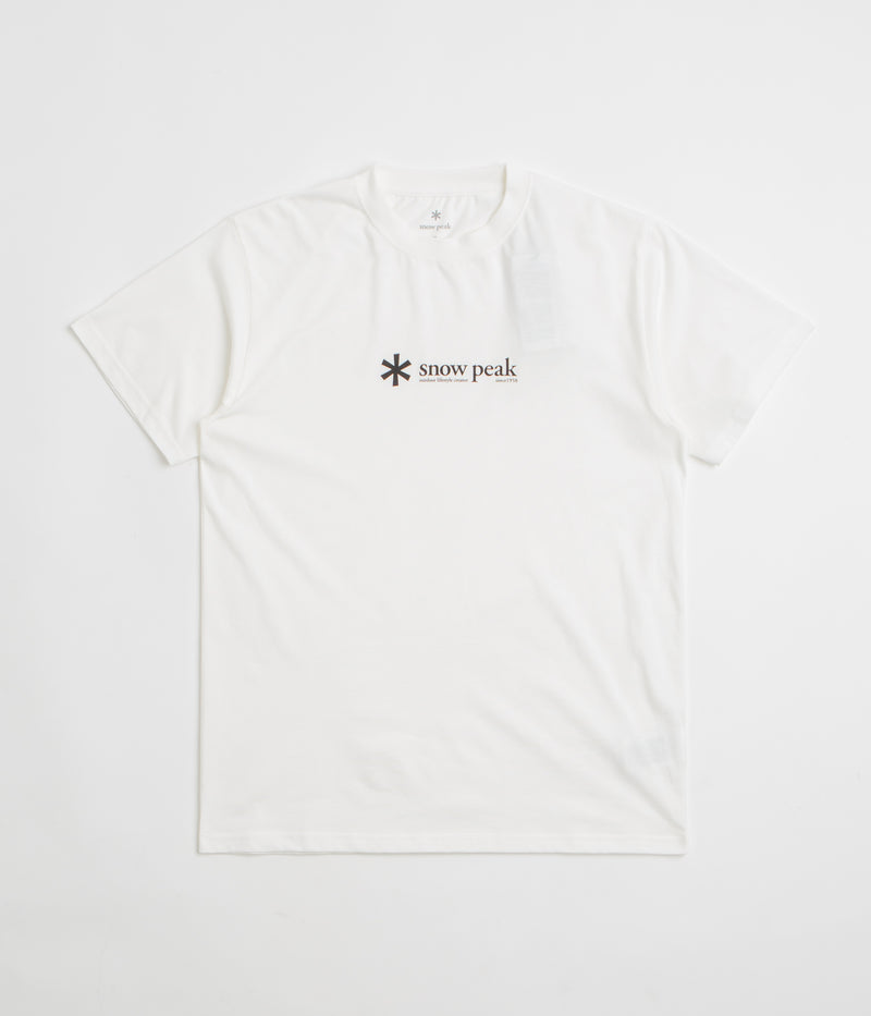 Snow Peak Soft Cotton Logo T-Shirt in White