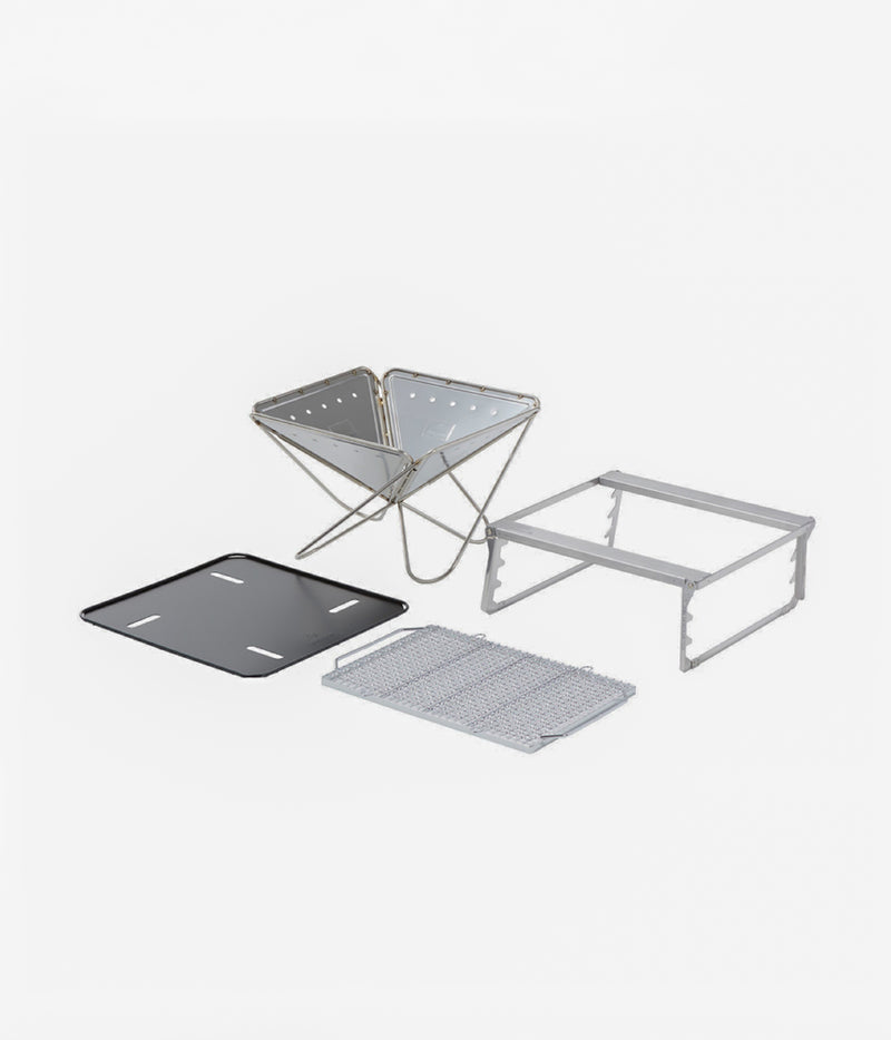 Snow Peak Takibi Fire And Grill Set in Silver