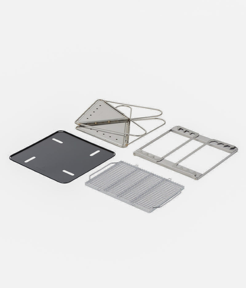 Snow Peak Takibi Fire And Grill Set in Silver