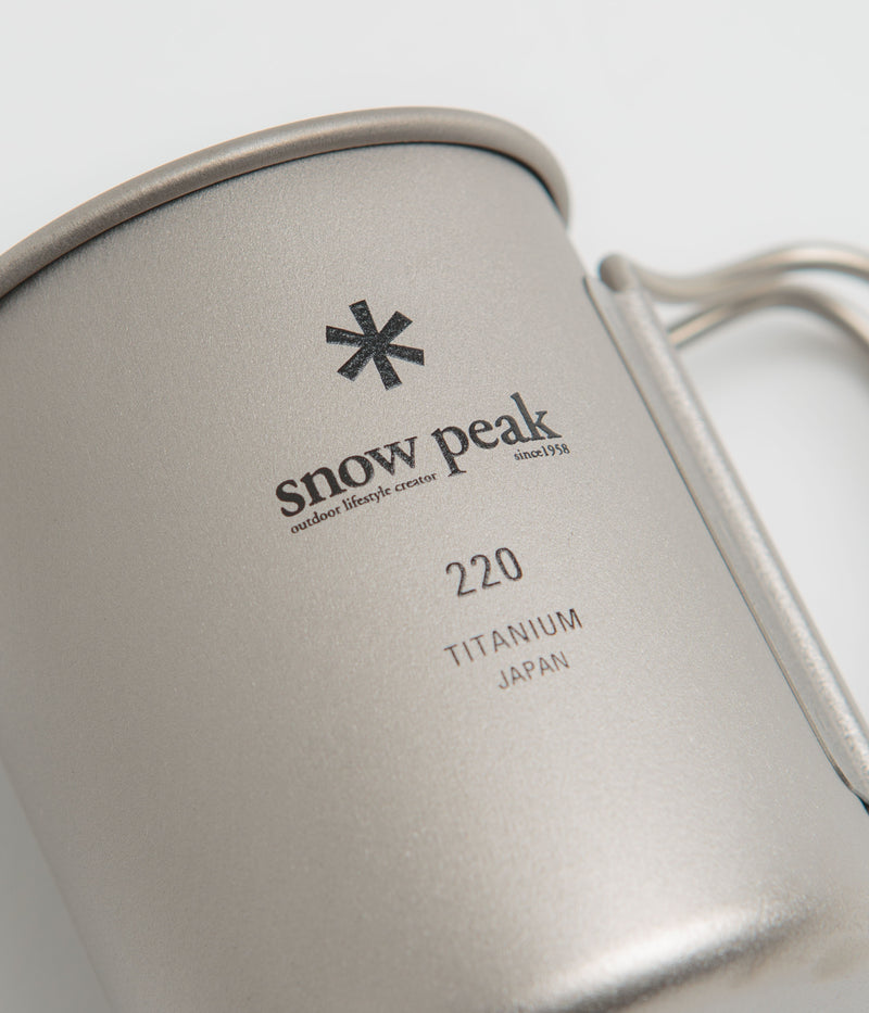 Snow Peak Titanium Single Wall 220ml Mug in Silver