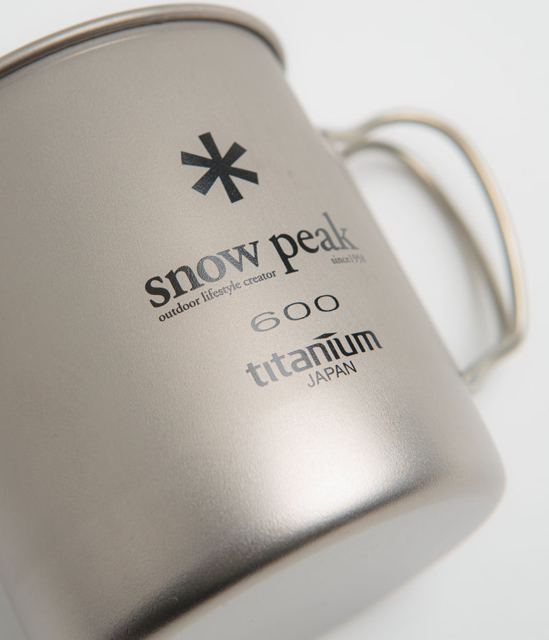 Snow Peak Titanium Single Wall 600ml Mug in Silver