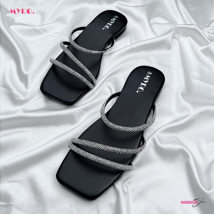 Sparkle Black Flat - MYRO