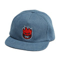 Spitfire Bighead Fill Snapback Hat - Washed Denim/Red